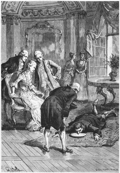 Le somnambule Victor et le Marquis de Puységur chez Madame de Montesson, illustration de Les Mystères de la Science par Louis Figuier (1819-94) 1886 - French School