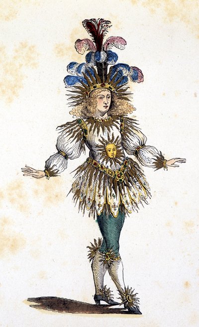 Le roi soleil en costume de théâtre. sd. 18e siècle - French School