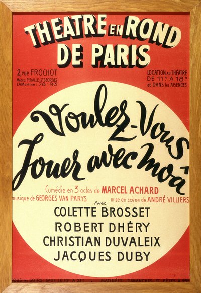 La pièce de théâtre « Voulez-vous jouer avec moâ ? » de Marcel Achard au théâtre en cercles de Paris - French School