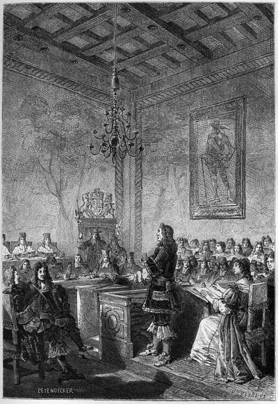 Le procès de Lord William Russell (1639-1683) - gravure de « L