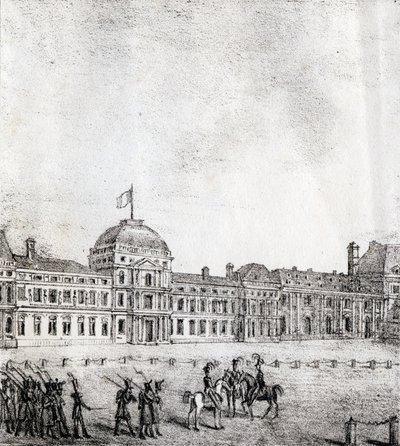 Les Tuileries - "Alphabet Pittoresque des Monuments de Paris" vers 1840 (gravure) - French School