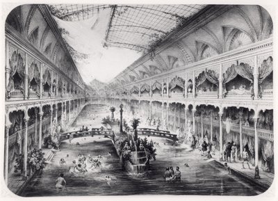 Le gymnase aquatique des Champs-Élysées à Paris, 1847 - French School