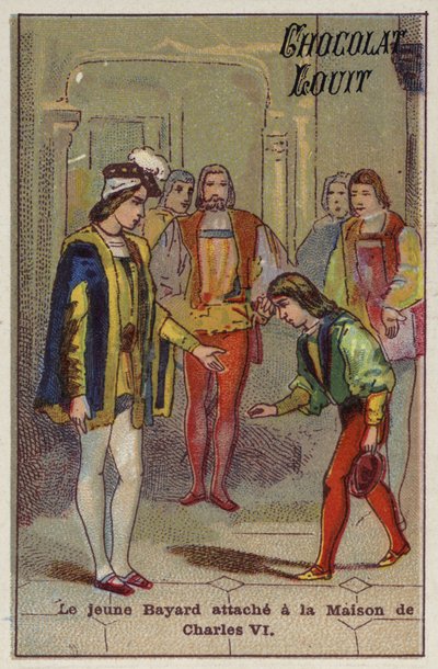 Le jeune Bayard attaché à la maison de Charles VI - French School