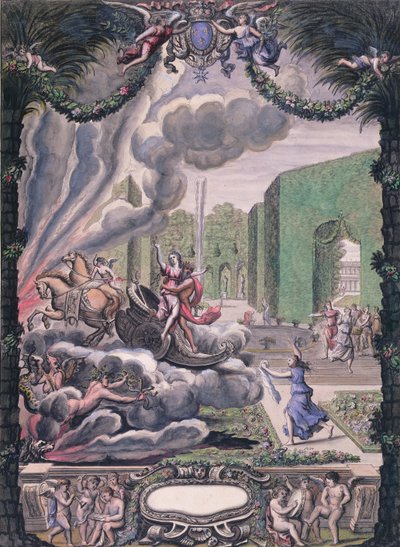 Scène de théâtre, fin XVIIe siècle - French School