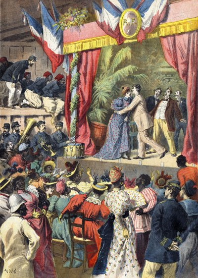 Représentation théâtrale sur scène à Dakat - French School