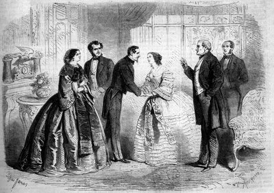 Représentation théâtrale du « Duc Job » (Acte IV, dernière scène) par Léon Laya (1811-1872). Paris, Comédie-Française - French School