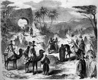 Représentation théâtrale : la caravane, scène du premier acte des 