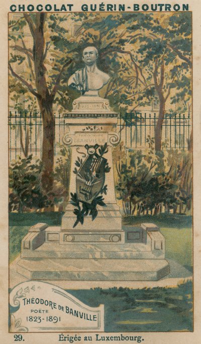 Théodore de Banville, Poète, 1823-1891, Érigée au Luxembourg - French School