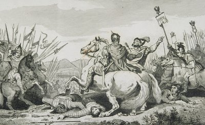 Théodoric est tué lors de la bataille contre Attila, près de Châlons, de 