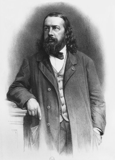 Théophile Gautier, gravé par A. Lemoine - French School