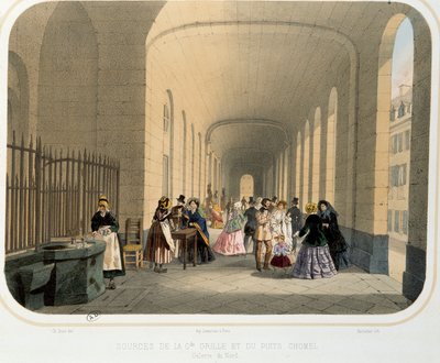 Thermalisme : vue de la source de la grande grille et du puits Chomel, galerie du nord - French School