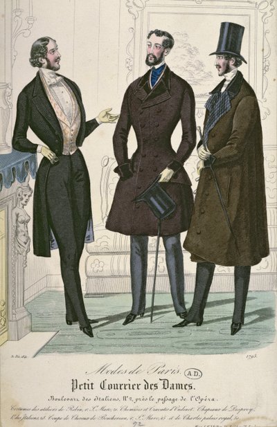 Trois jeunes hommes élégants, 1841 - French School