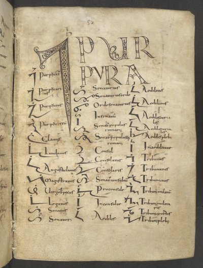 Tironian Manuscript, MS 37518 f.27r, Paris, Saint-Germain-des-Prés - French School
