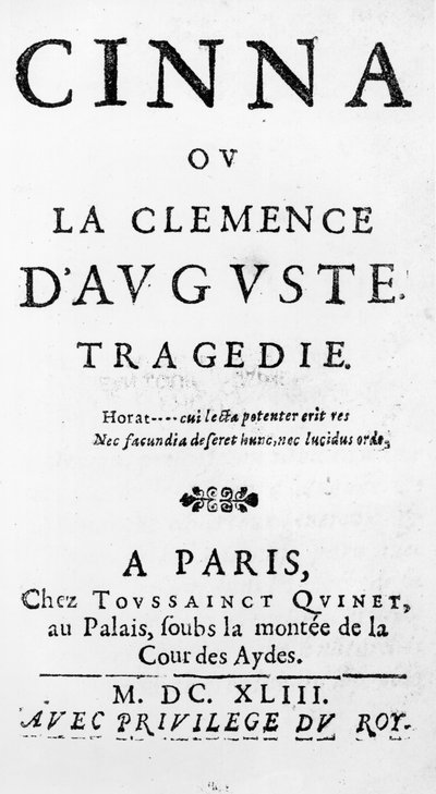 Page de titre de Cinna ou la Clémence d