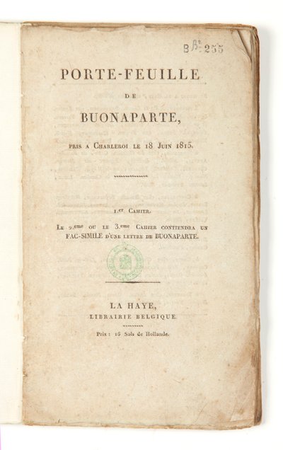 Page de titre du 