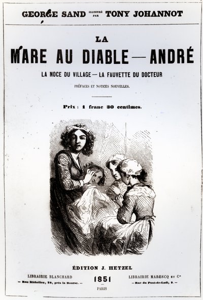 Page de titre de La Mare au Diable par George Sand, illustrée par Tony Johannot, 1851 - French School