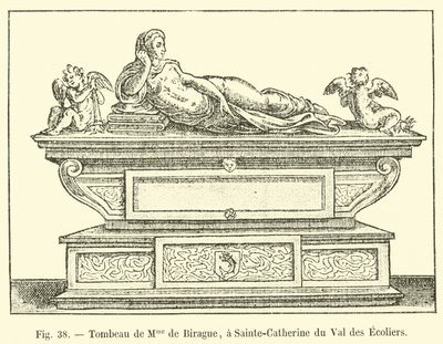Tombeau de Mme de Birague, à Sainte-Catherine du Val des Ecoliers - French School