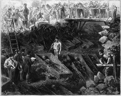 Tombes découvertes rue de la Montagne Sainte-Geneviève lors du creusement d