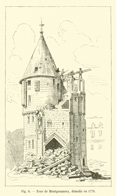Tour de Montgommery, démolie en 1778 - French School