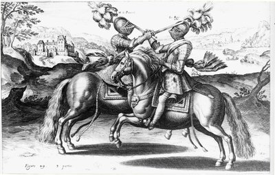 Scène de tournoi entre Henri IV (1553-1610) et Antoine de Pluvinel (1555-1620) - French School