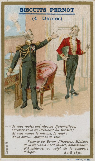 Carte de commerce émise avec Biscuits Pernot - French School