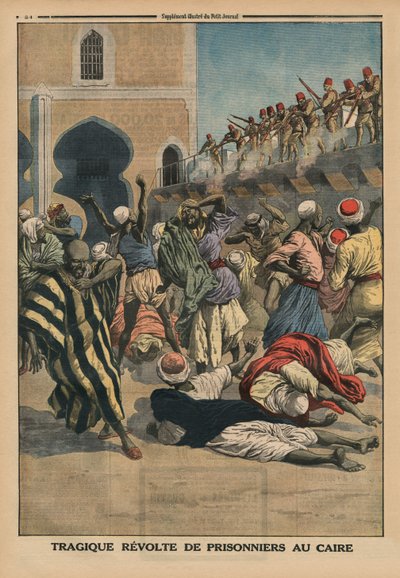 Révolte tragique des prisonniers au Caire, illustration de couverture arrière de 