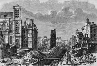 Transformations de Paris sous le Second Empire, Paris haussmannien : travaux de la montagne Sainte-Geneviève - French School