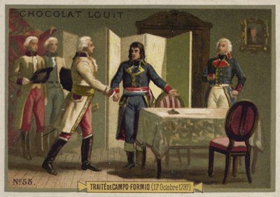 Traité de Campo-Formio, Italie, 17 octobre 1797 - French School