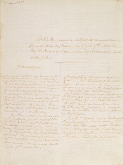 Traité de Concordia, 23 mars 1648 - French School