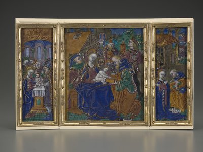 Triptyque : Circoncision, Épiphanie, Nativité, vers 1490 - French School