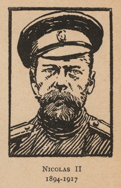 Tsar Nicolas II de Russie (lithographie) - French School