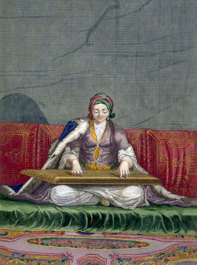 Jeune fille turque jouant d
