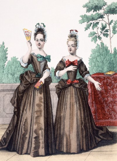 Deux robes de promenade - French School