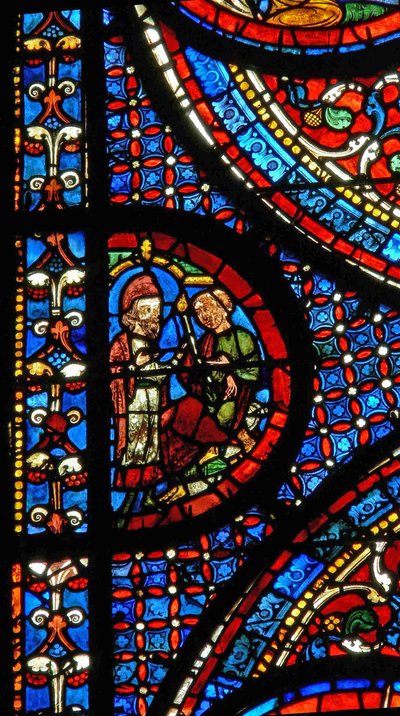 Deux hommes, un assis - French School