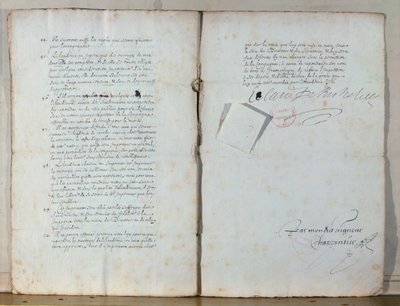 Deux pages des statuts de l