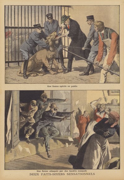 Deux nouvelles sensationnelles (lithographie couleur) - French School