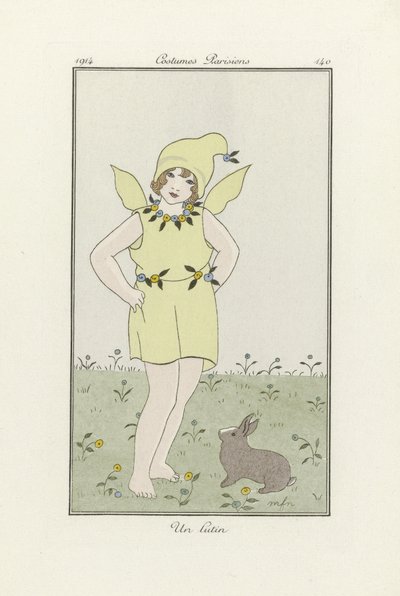 Un Lutin, extrait des Costumes Parisien, pub.1914 (litho couleur) - French School