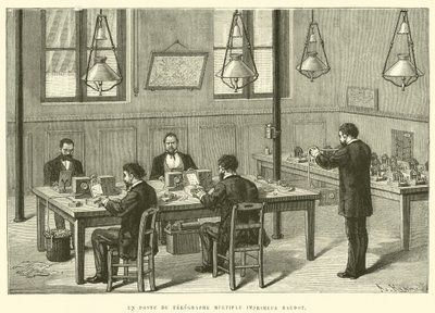 Un Poste du Télégraphe Multiple Imprimeur Baudot - French School