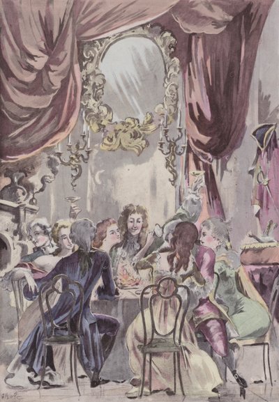 Un Souper du Régent au Palais-Royal - French School