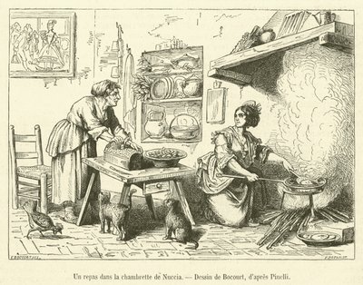 Un repas dans la chambrette de Nuccia - French School