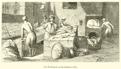 Une boulangerie au dix-huitième siècle - French School