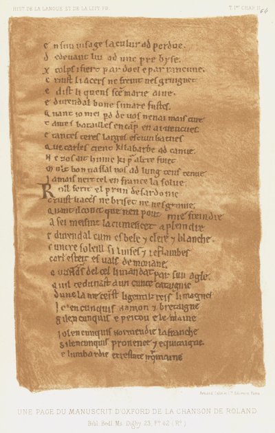 Une page du manuscrit d