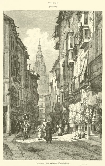 Une Rue de Tolède - French School