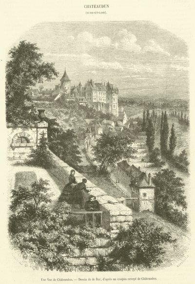Une vue de Châteaudun - French School