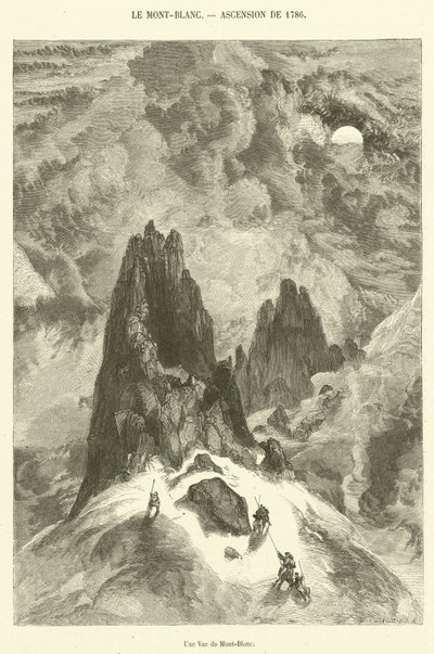 Une vue du Mont-Blanc - French School