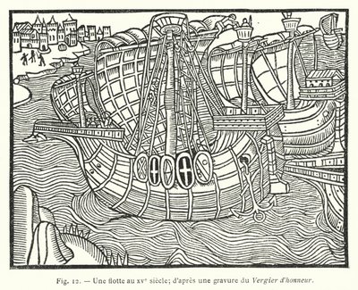 Une flotte au XVe siècle; d