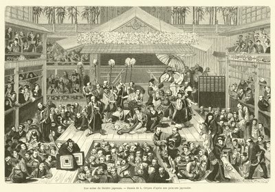 Une scene du theatre japonais - French School