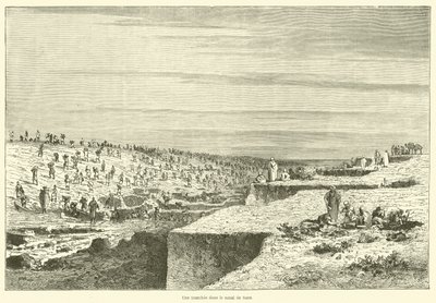 Une tranchée dans le canal de Suez - French School