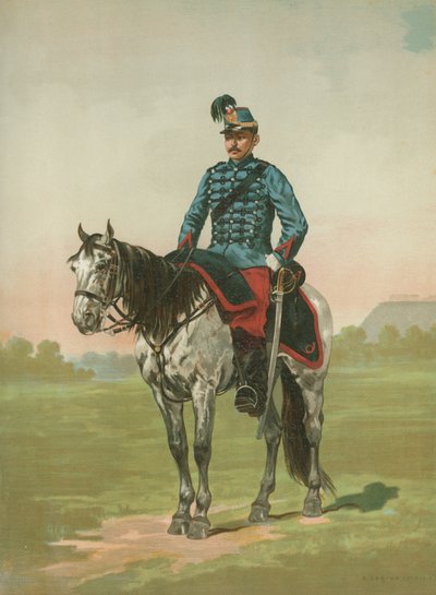 Soldat français non identifié à cheval - French School
