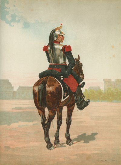 Soldat français non identifié à cheval - French School